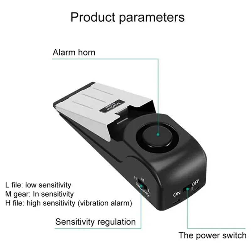 Wireless Door Stop Alarm - Portable security System