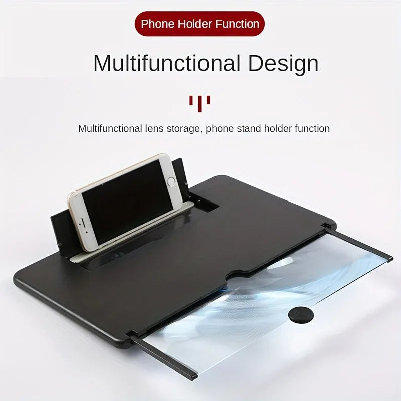 📱 12-Inch 3D HD Mobile Screen Amplifier
